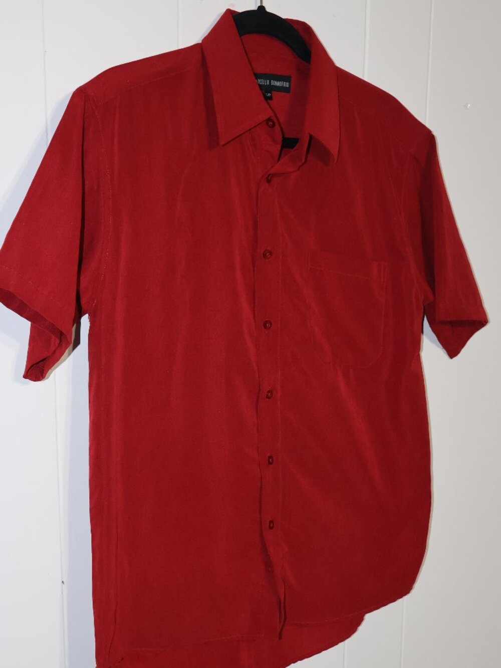 💙 2 for $20 💙 Marcello Donnofrio Red Button-Up Shirt Short Sleeve‎ (Men’s S/P) - Picture 2 of 9